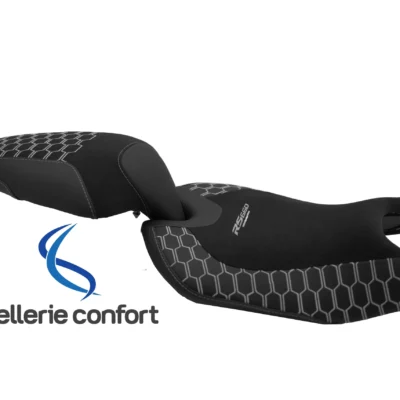 Selle confort moto Aprilia Rs 660- Nid d'abeille argent Ref.2691