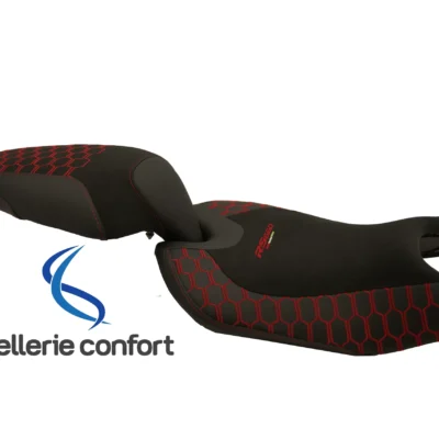 Selle confort moto Aprilia Rs 660- Nid d'abeille rouge  Ref.2688