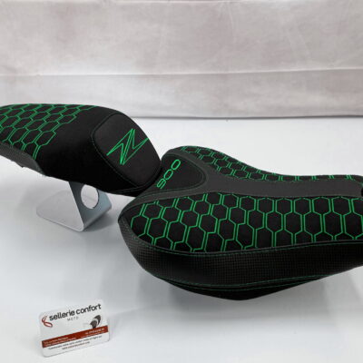 Selle confort moto KAWASAKI Z 900 nid d'abeille vert primaire
